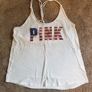 Pink Red White Blue Tank